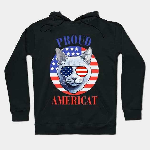 Americat, 4th of July Cat Hoodie by reesea